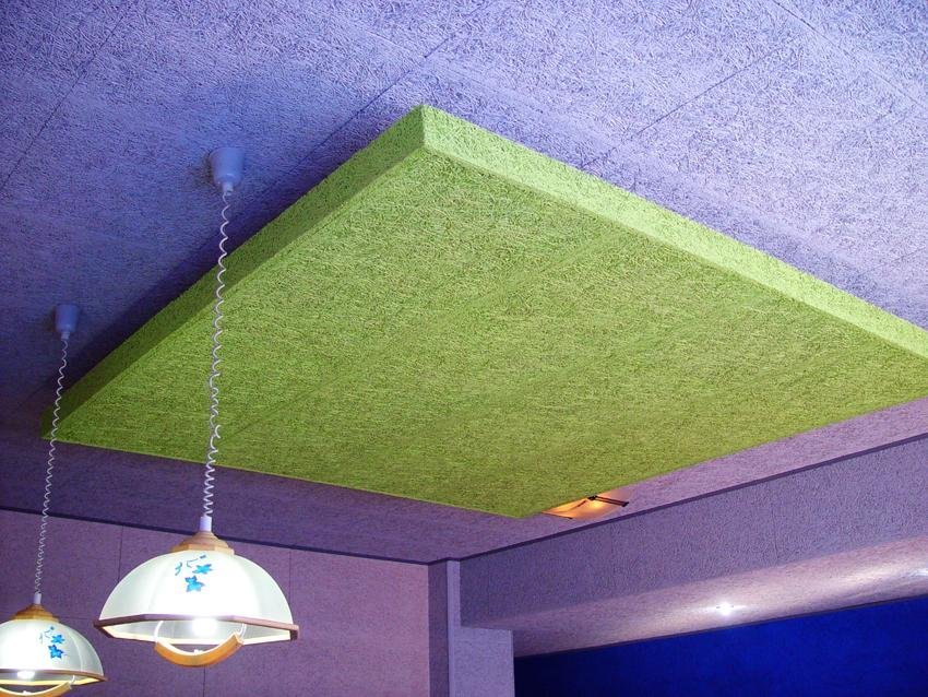 Acoustic ceiling and wall panelling