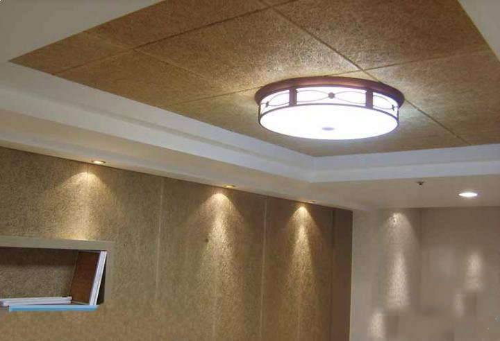 Acoustic ceiling and wall panelling