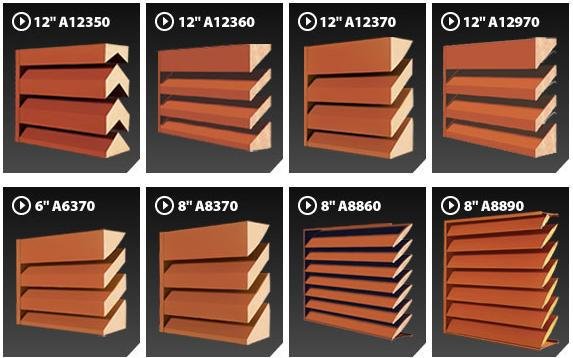 Acoustic louvers