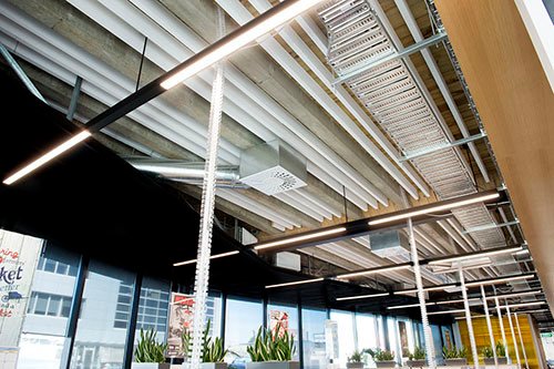 Acoustic baffle beams