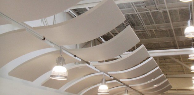 Acoustic baffle beams