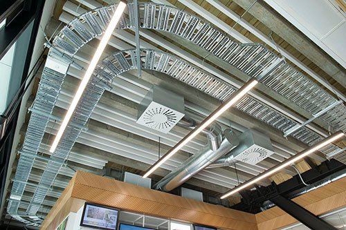 Acoustic baffle beams