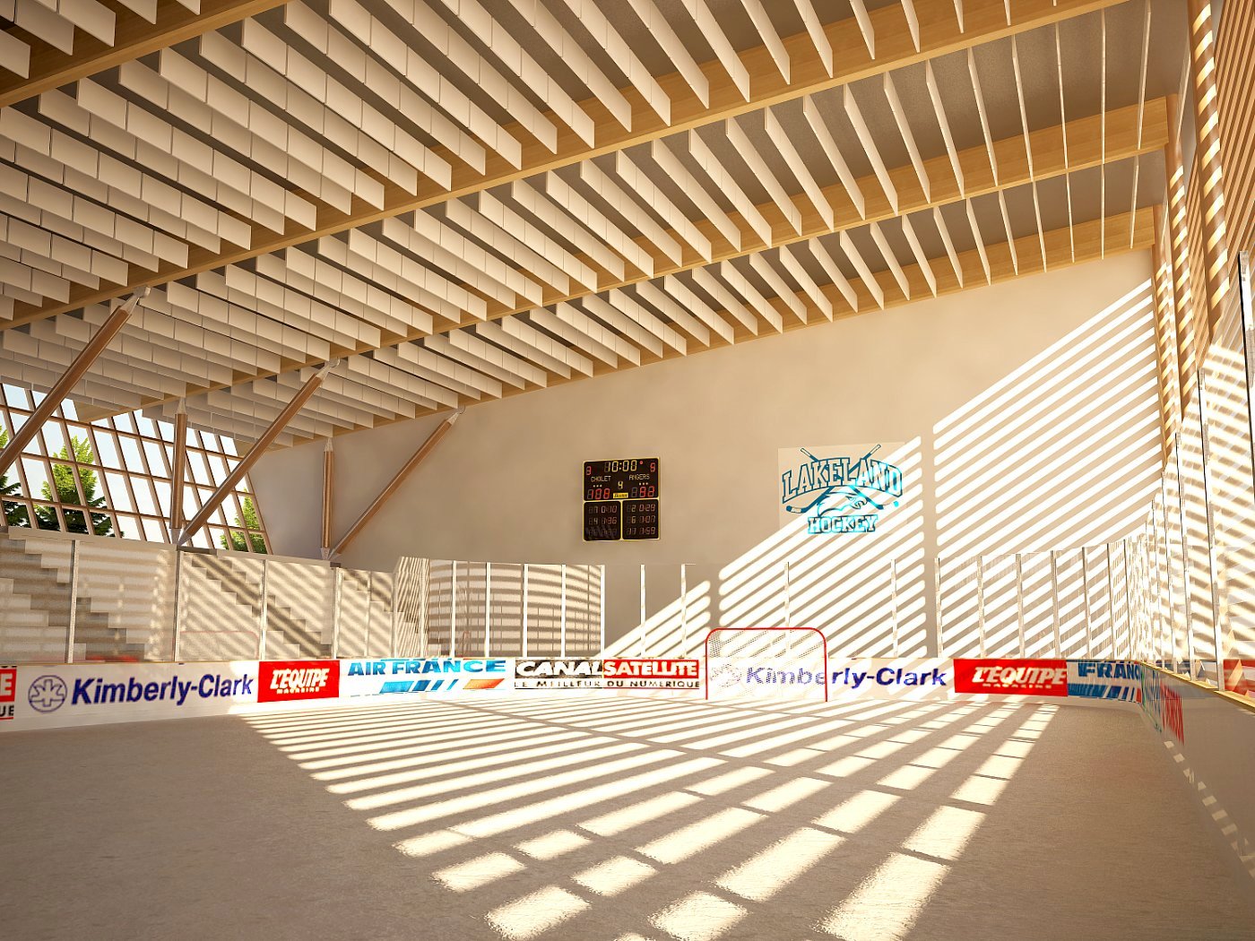 Acoustic baffle beams